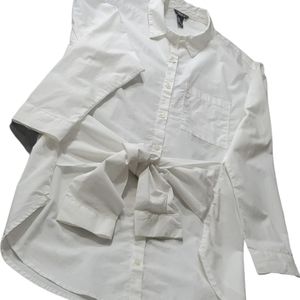 Forever 21 white long sleeves shirt